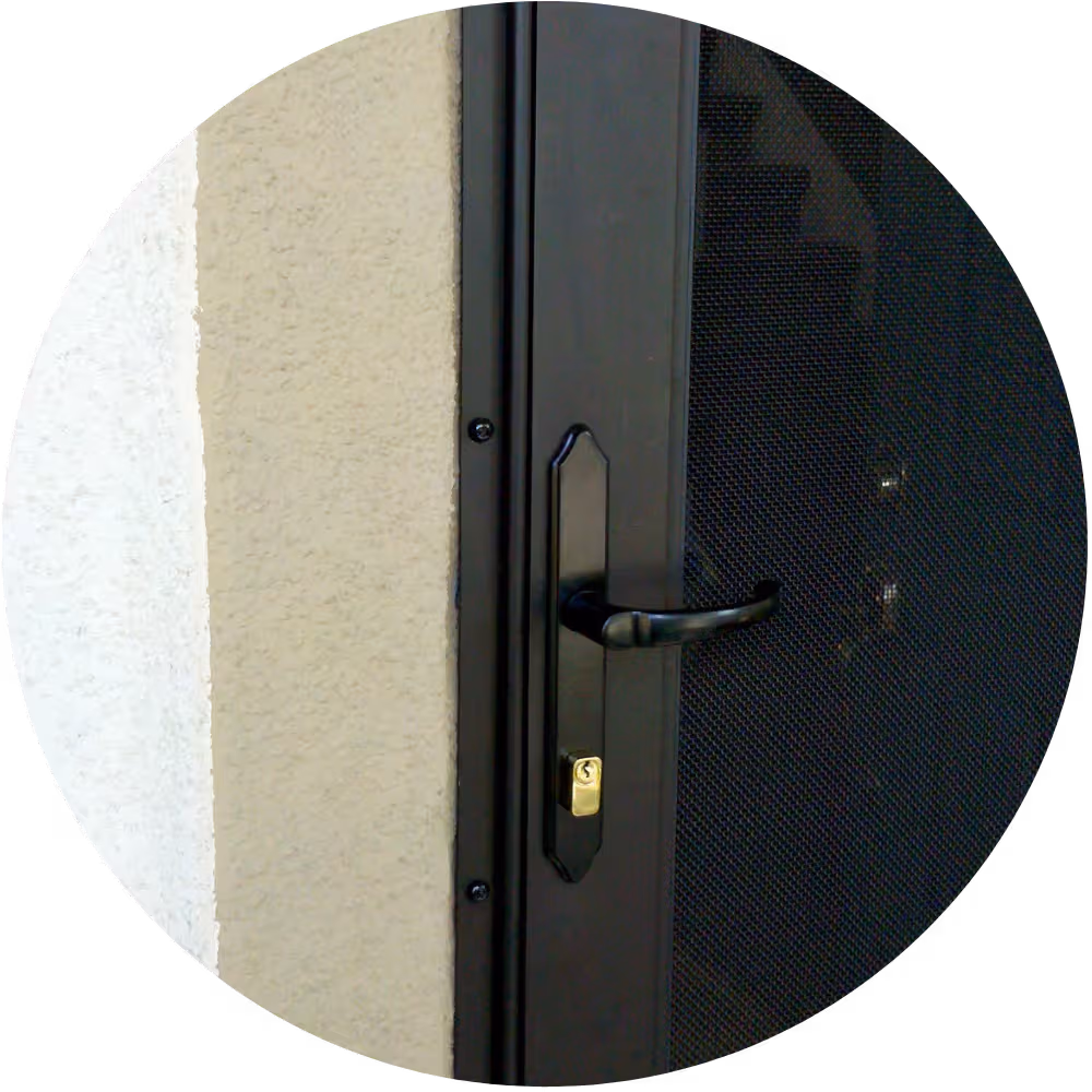 Security Screen Door Color and Mesh Options